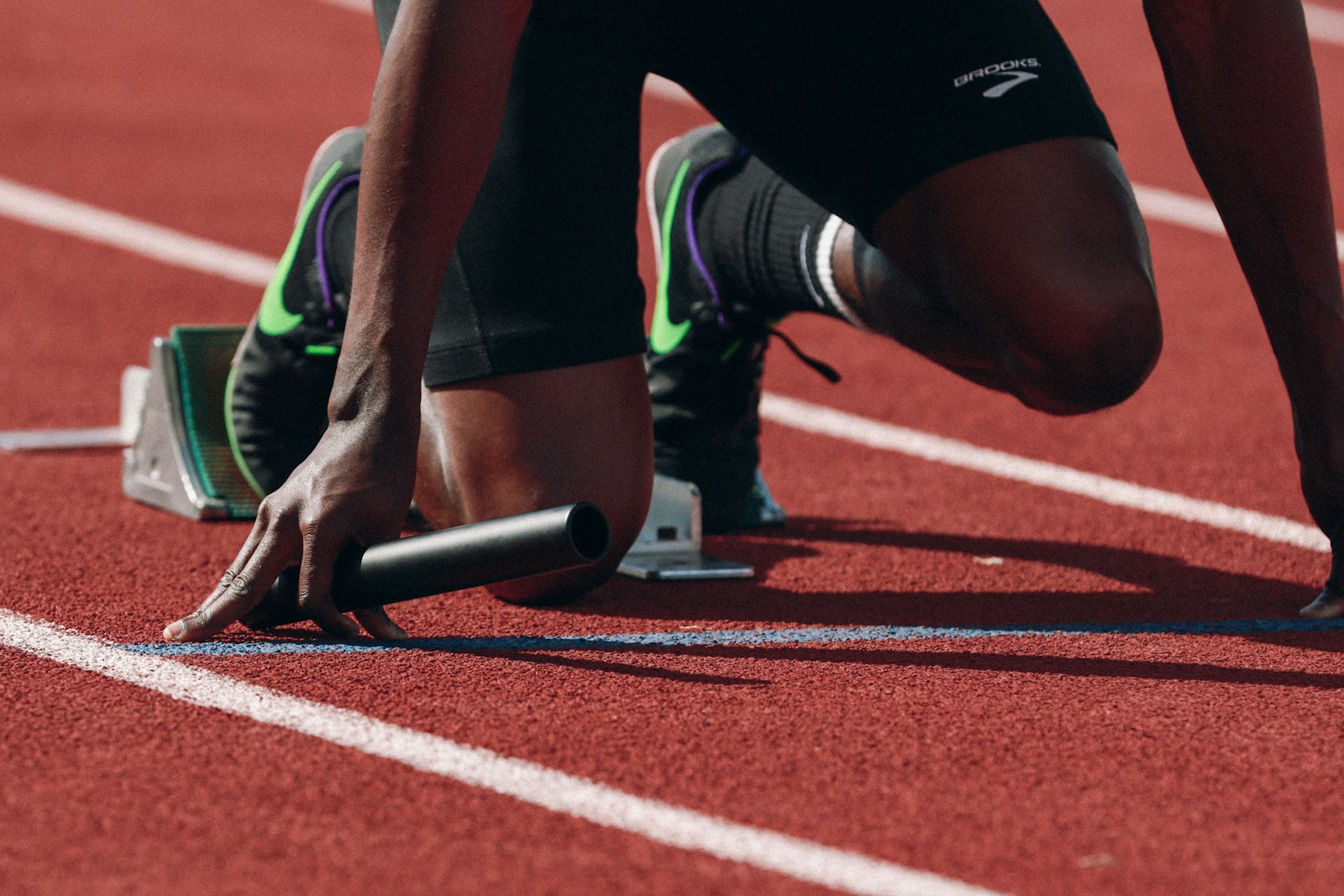 Couloirs d'une piste d'athlétisme